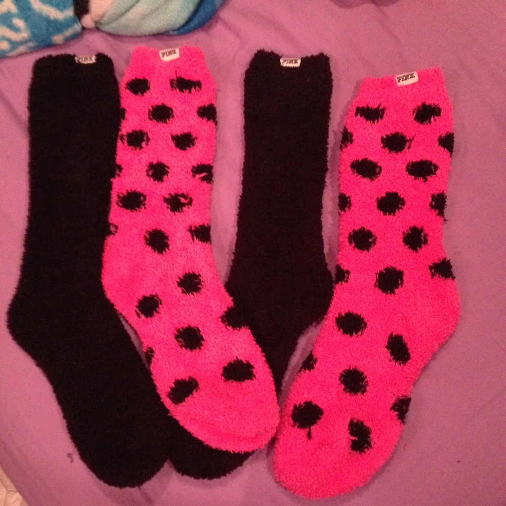 PINK fuzzy socks