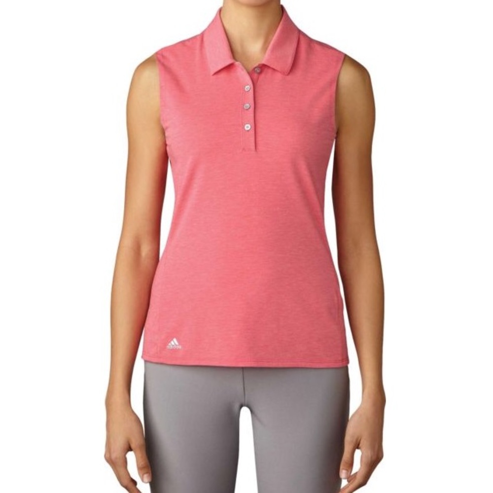 Sleeveless Pink Adidas Climalite Golf Shirt