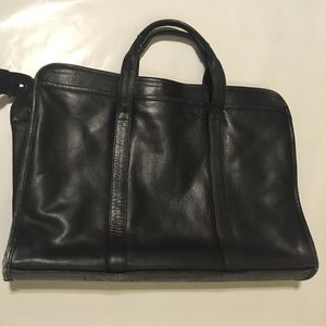 Leather Briefcase Style Tote