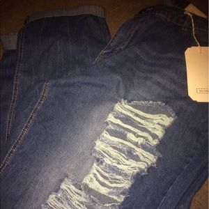 Distressed jeans!