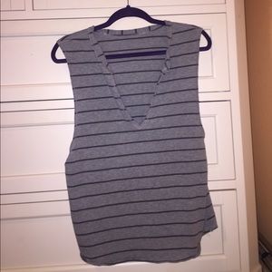Lululemon striped grey tank