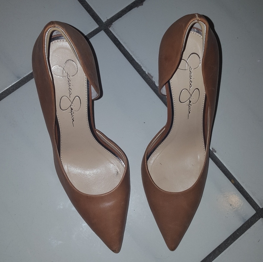 Jessica Simpson Cognac Heels
