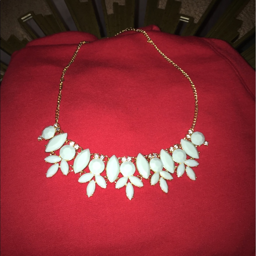 Mint green statement necklace