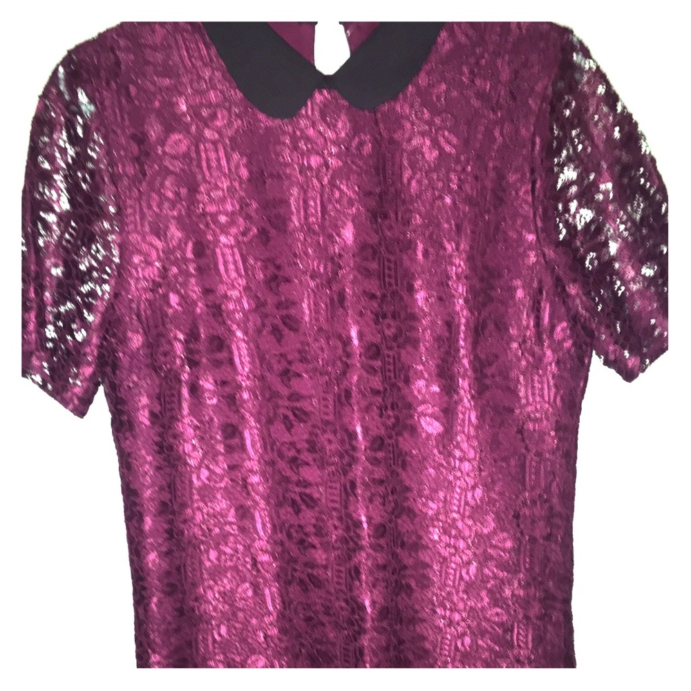 Lace burgundy dress