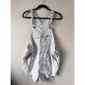 White retro overalls