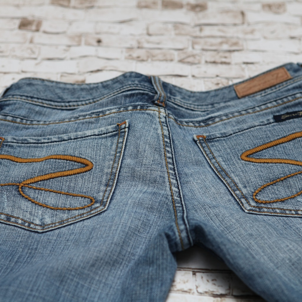 7 Seven For All Mankind Flare Jeans Size 27 - Picture 4 of 7