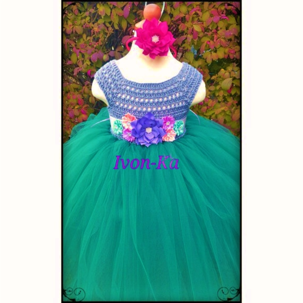 The Little Mermaid tutu dress, Ariel princess dres