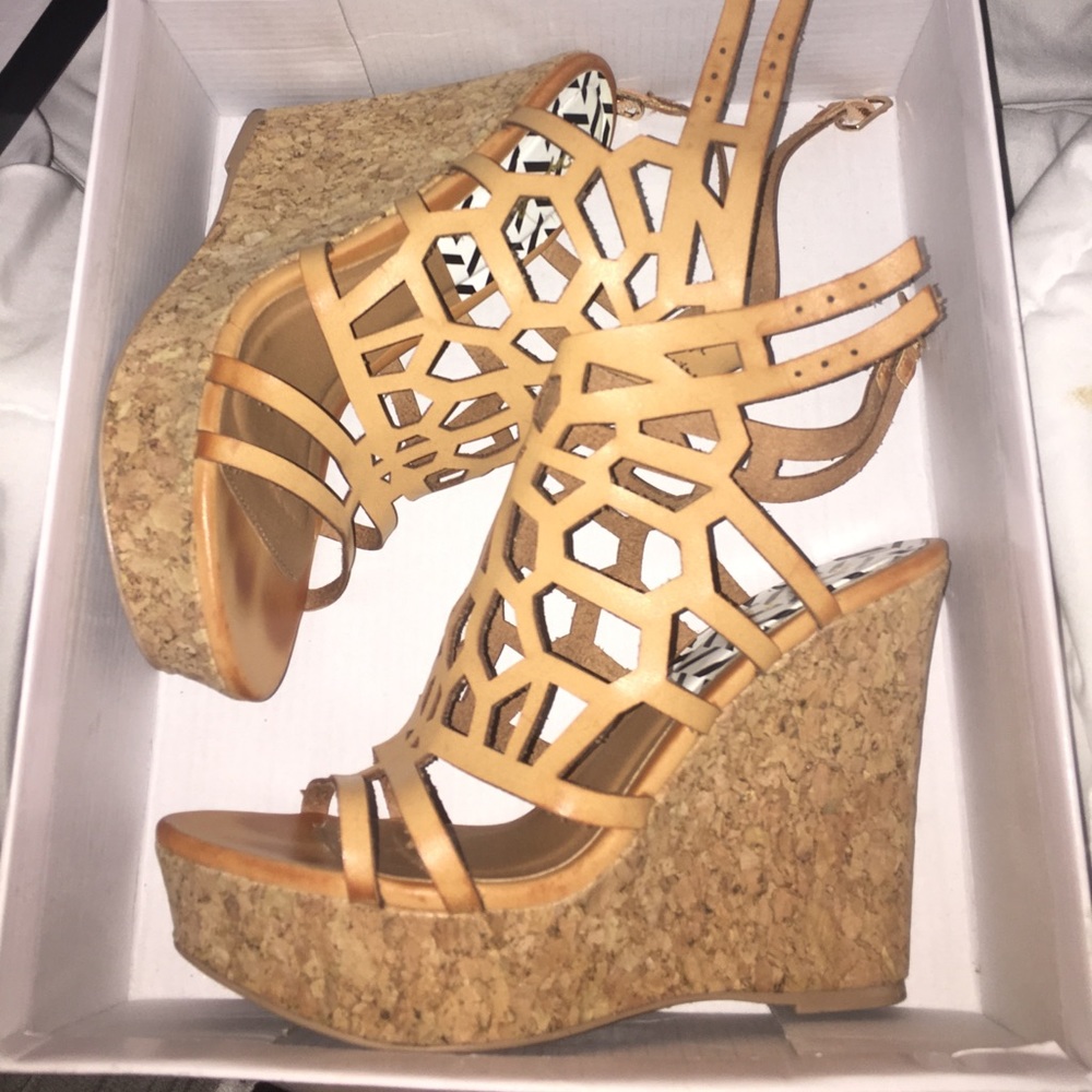 strappy wedges
