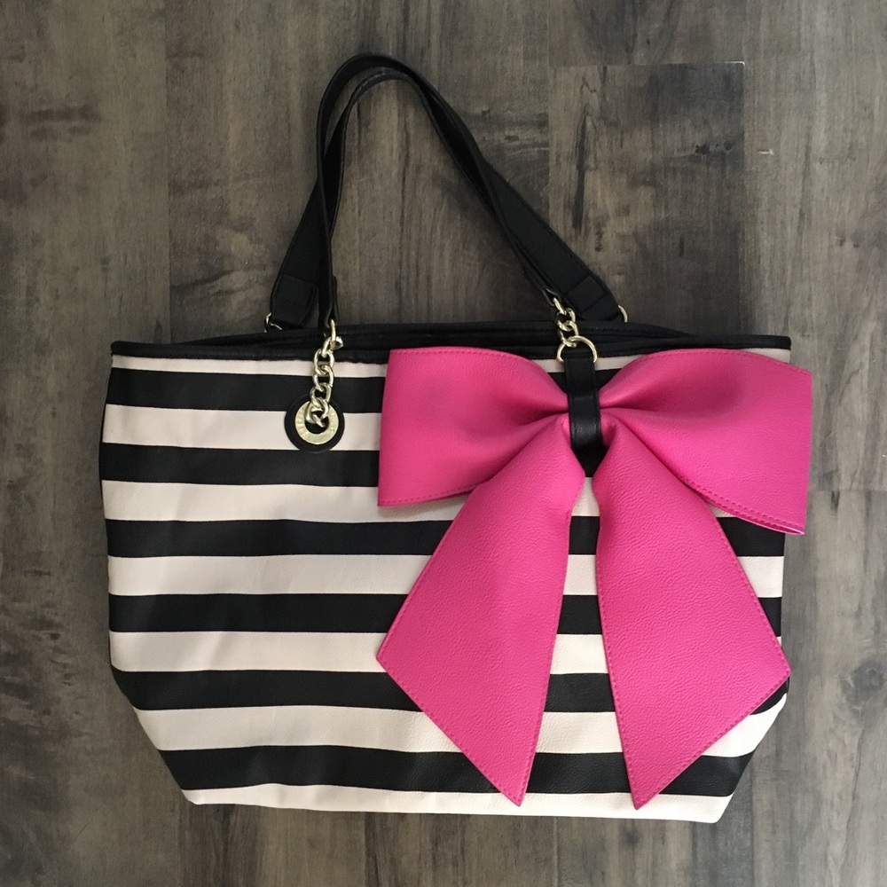 Betsey Johnson striped tote