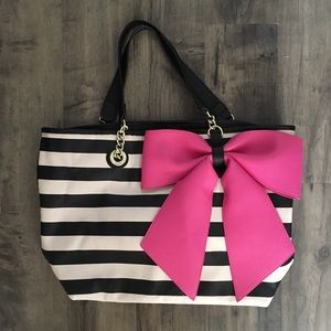 Betsey Johnson striped tote