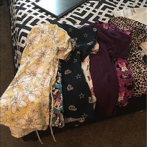 8 scrub tops & 8 pants