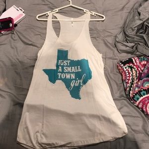 White texas tank top