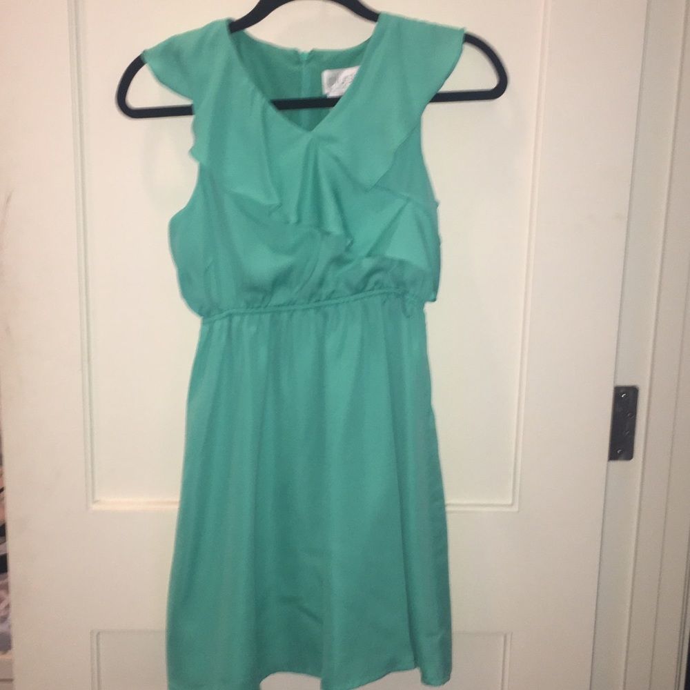 Sleeveless aqua dress