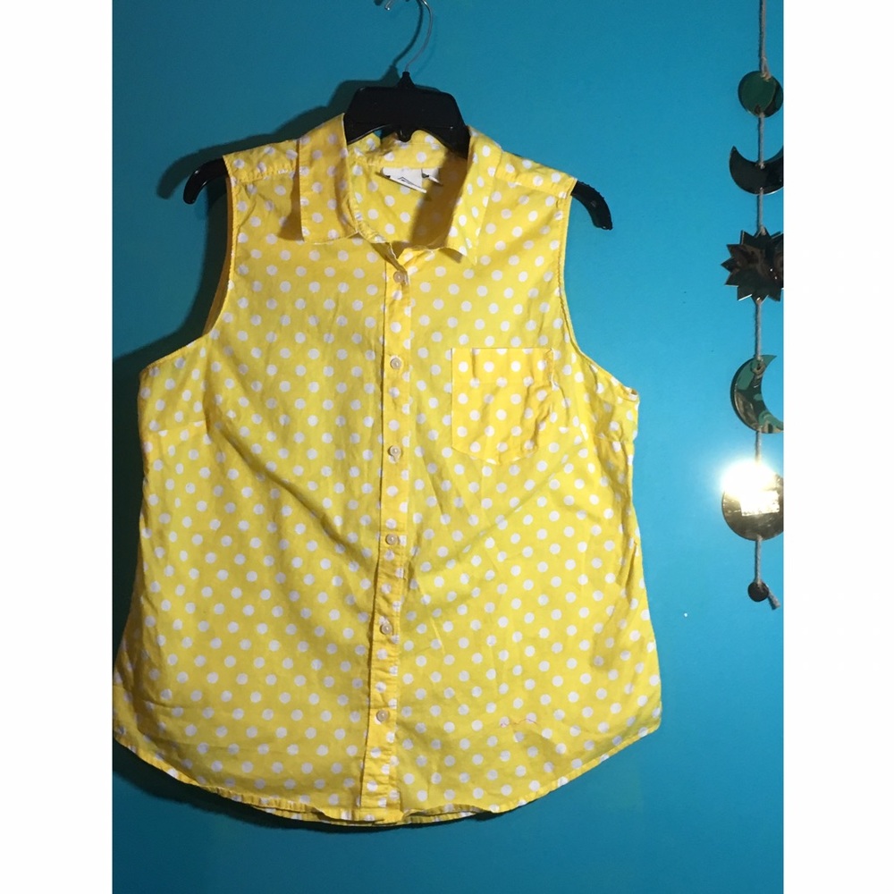 Polka Dot Button Up Tank