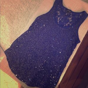 Sequins & Lace Tank👚💙✨