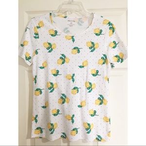 Blouse w/ Fruit Prints - Size M