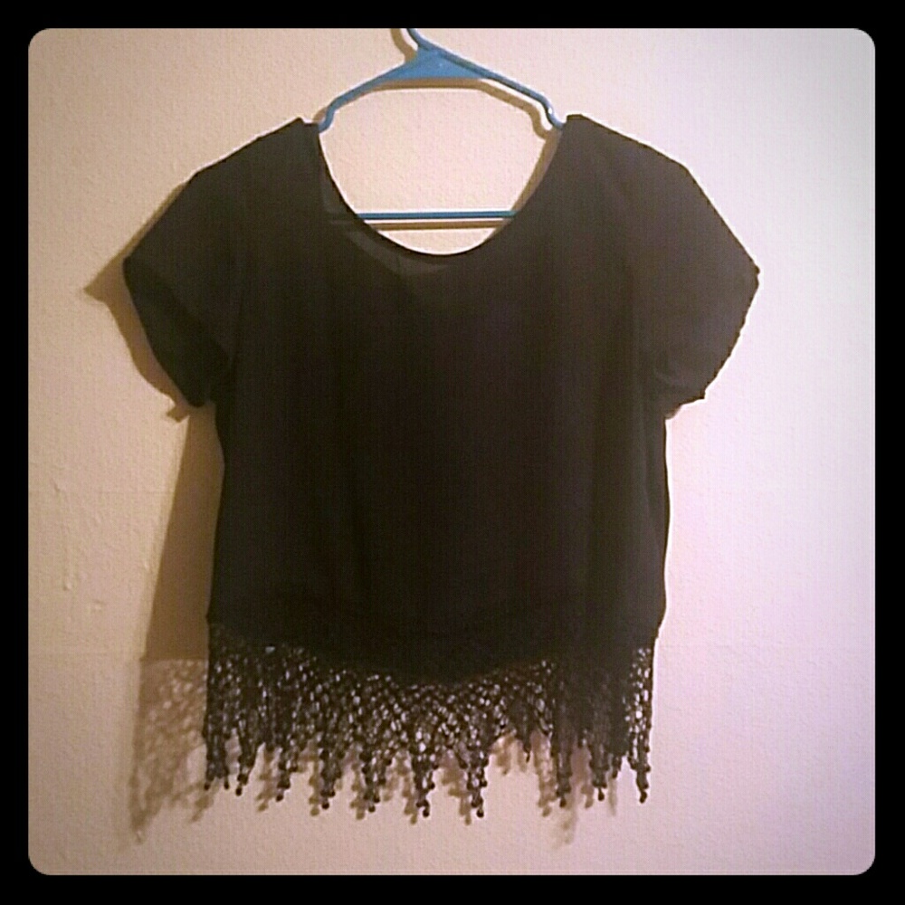 Black crop top