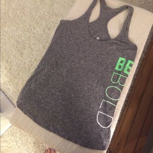 "BE BOLD" razorback tank! 💪🏻👚💚