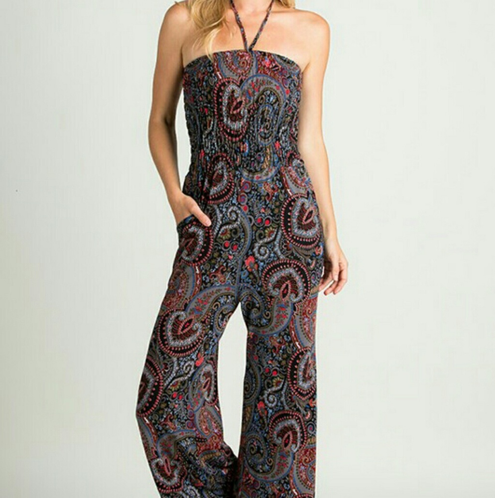 Paisley print jumpsuit