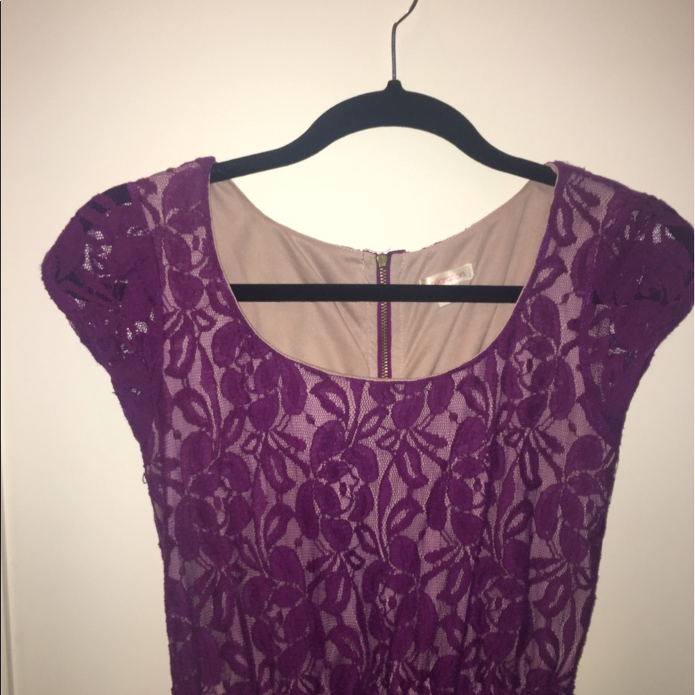 Purple lace kids dress