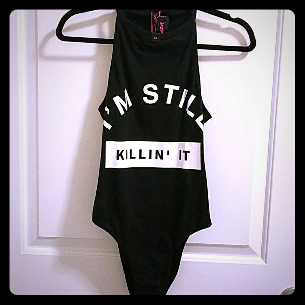 High neck bodysuit