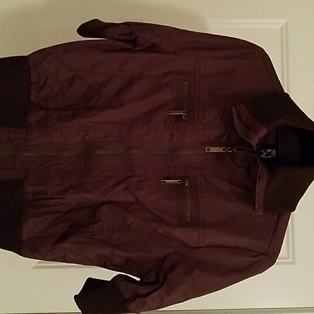 Short Sleeve Bomber Style Zip Up Jacket