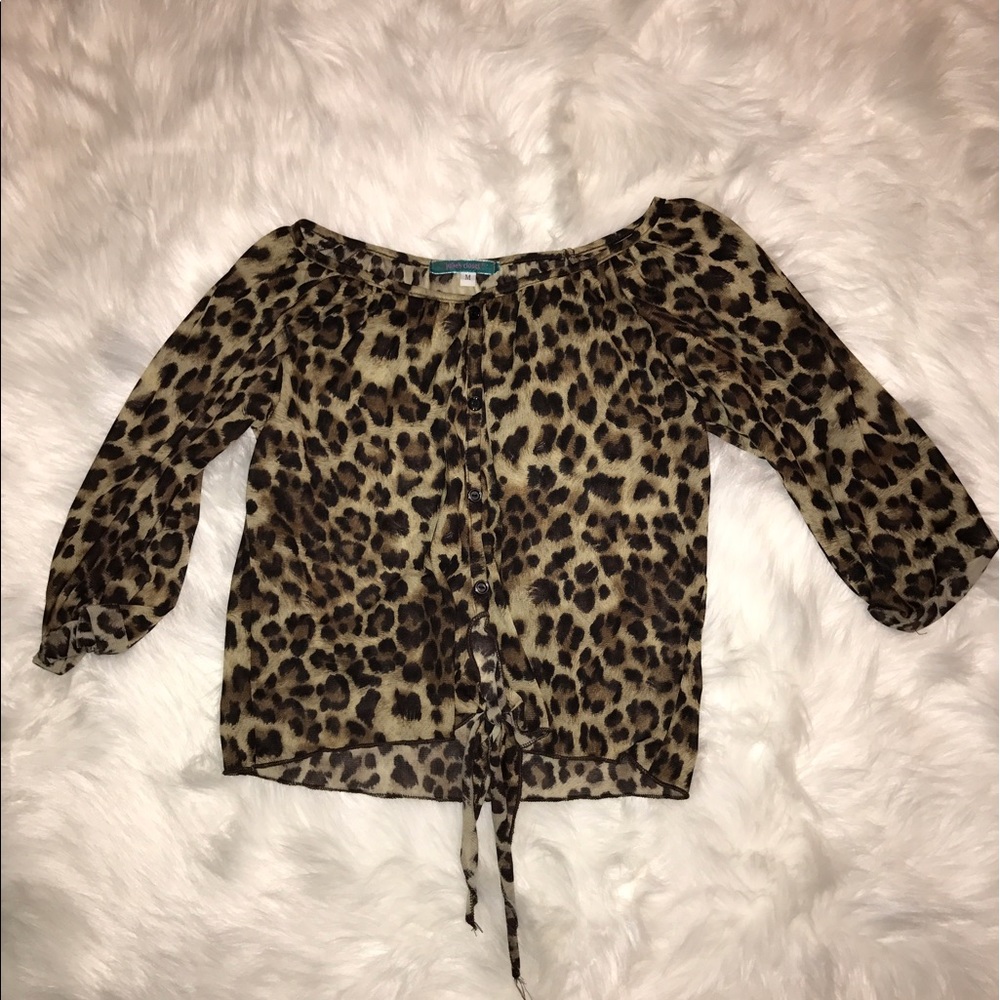 Juniors Size M Cheeta Print Shirt