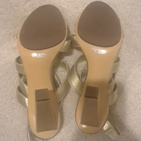 DVF Gold Strappy Heels - Picture 4 of 4