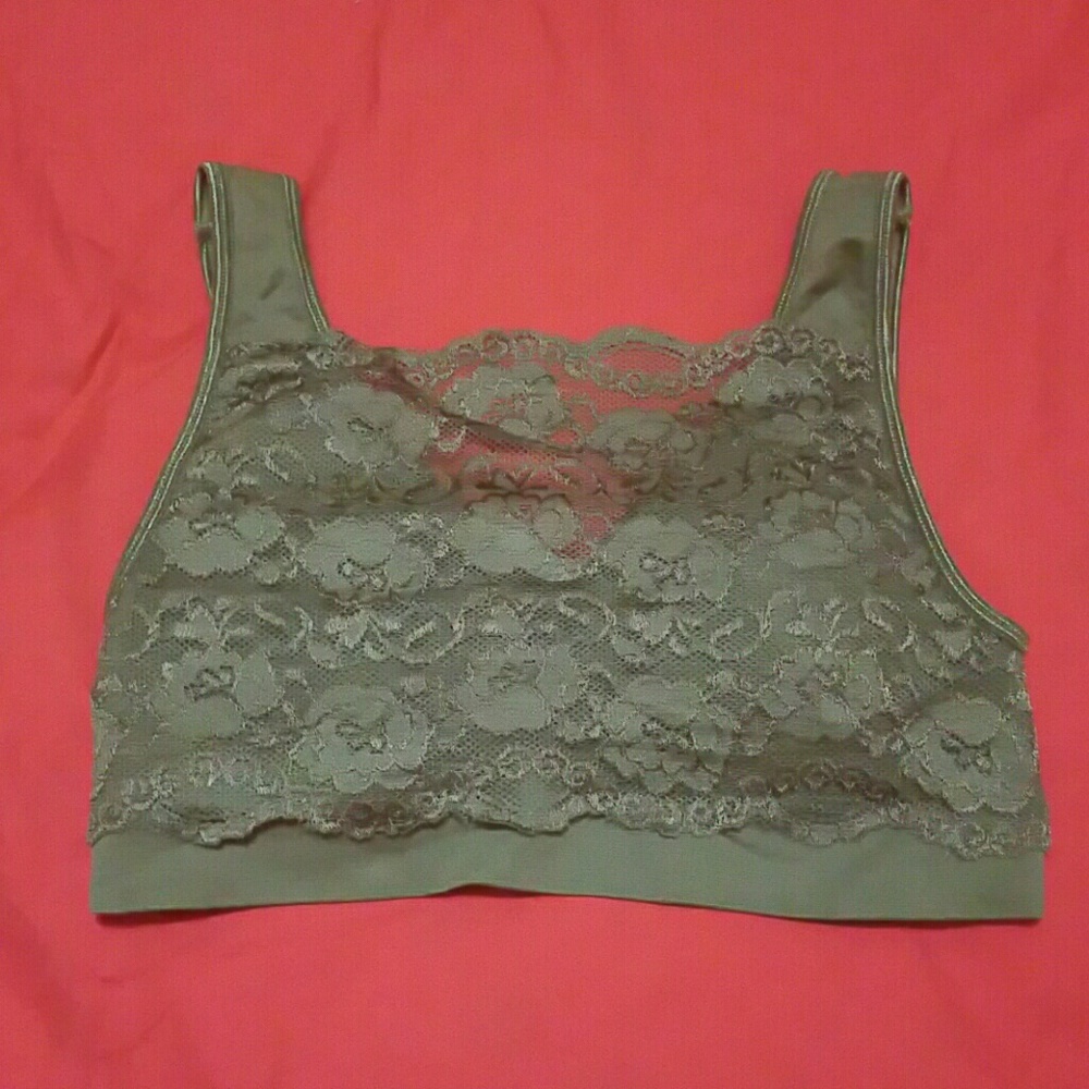 Brown roses Lace Bralette