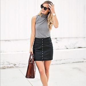 Free People vegan leather skirt