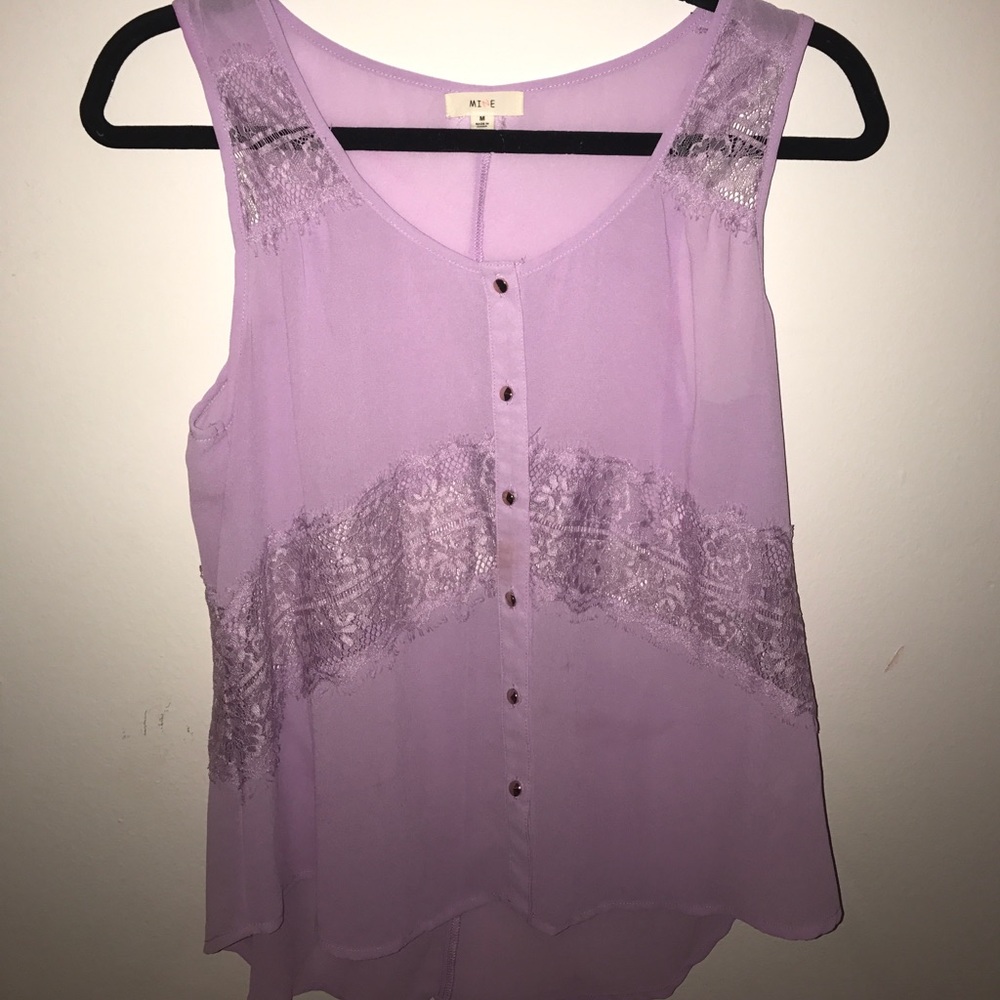flowy lavender tank top