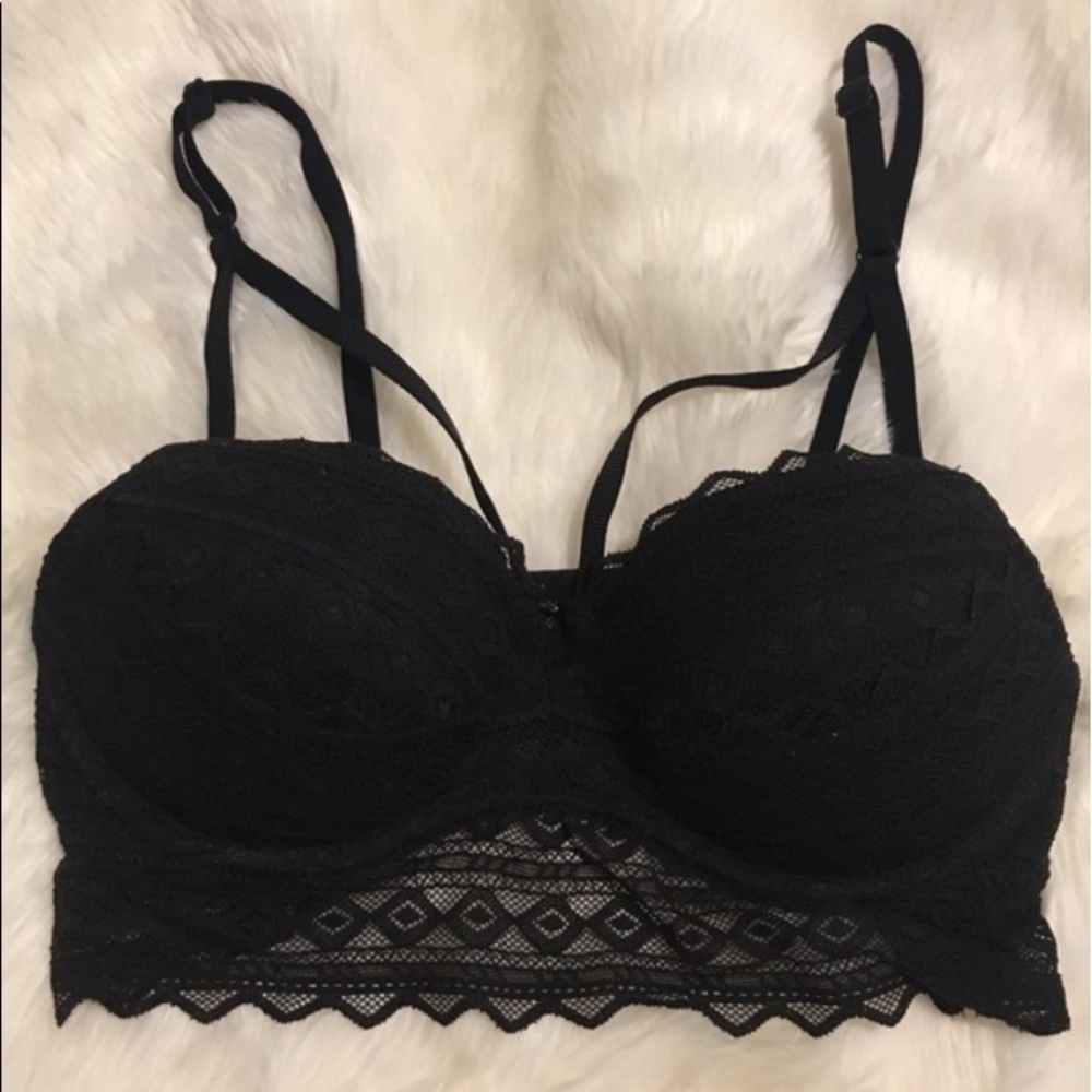 Black Push Up Lace Bralette