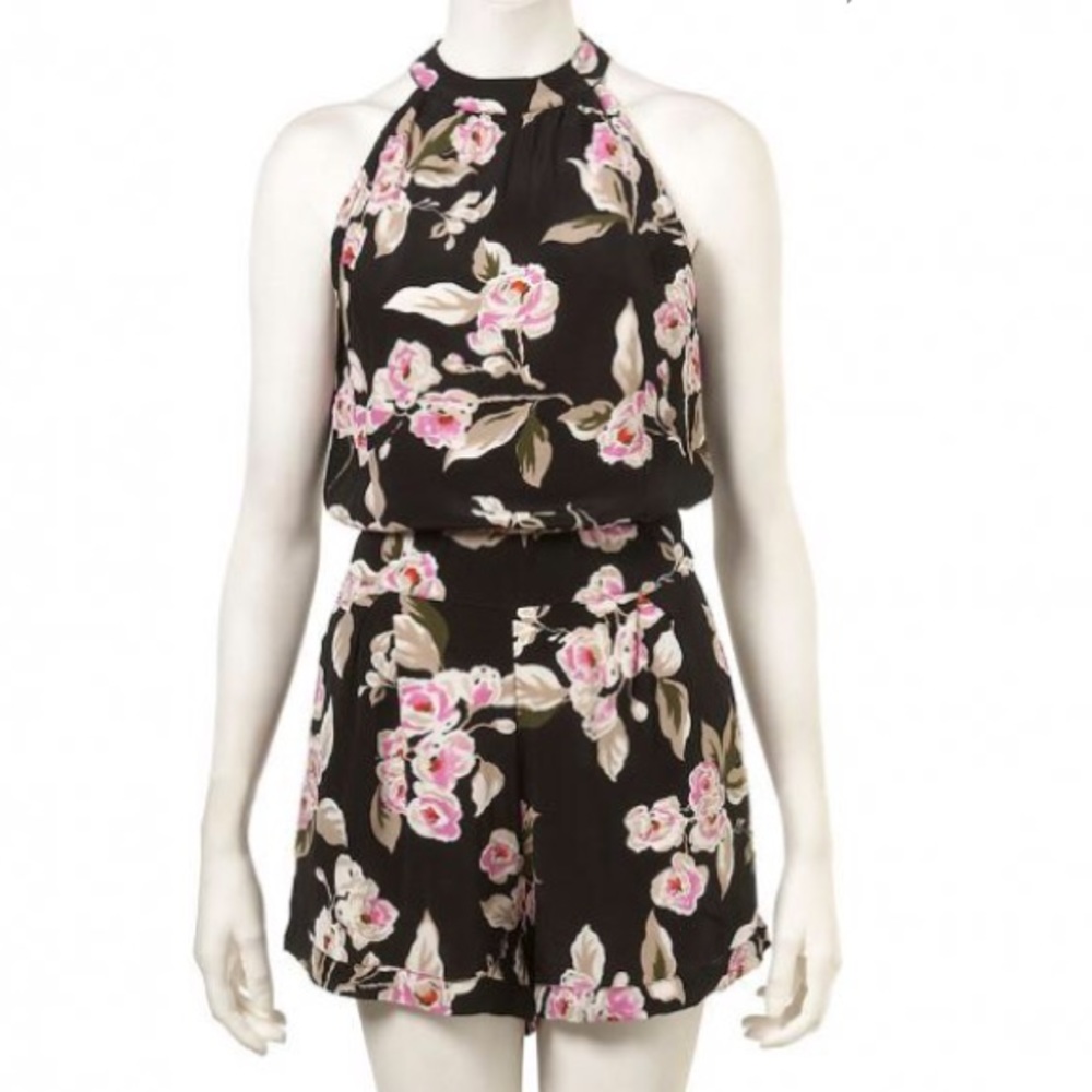 Motel  Rocks ASOS Nasty Gal Black Floral Romper S