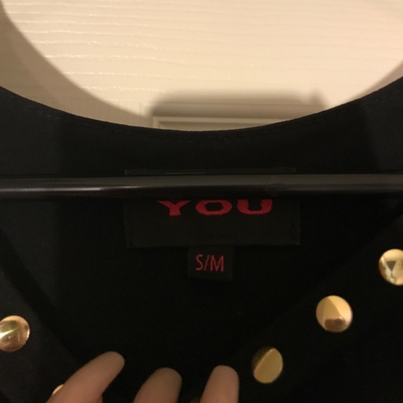 HI-LOW DRESS! Black with gold stud details - Picture 4 of 4