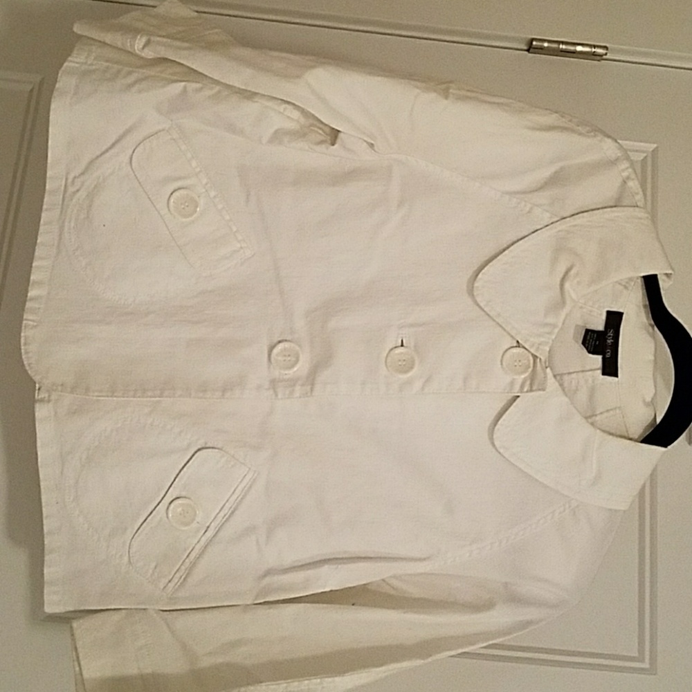 White Cropped Jacket