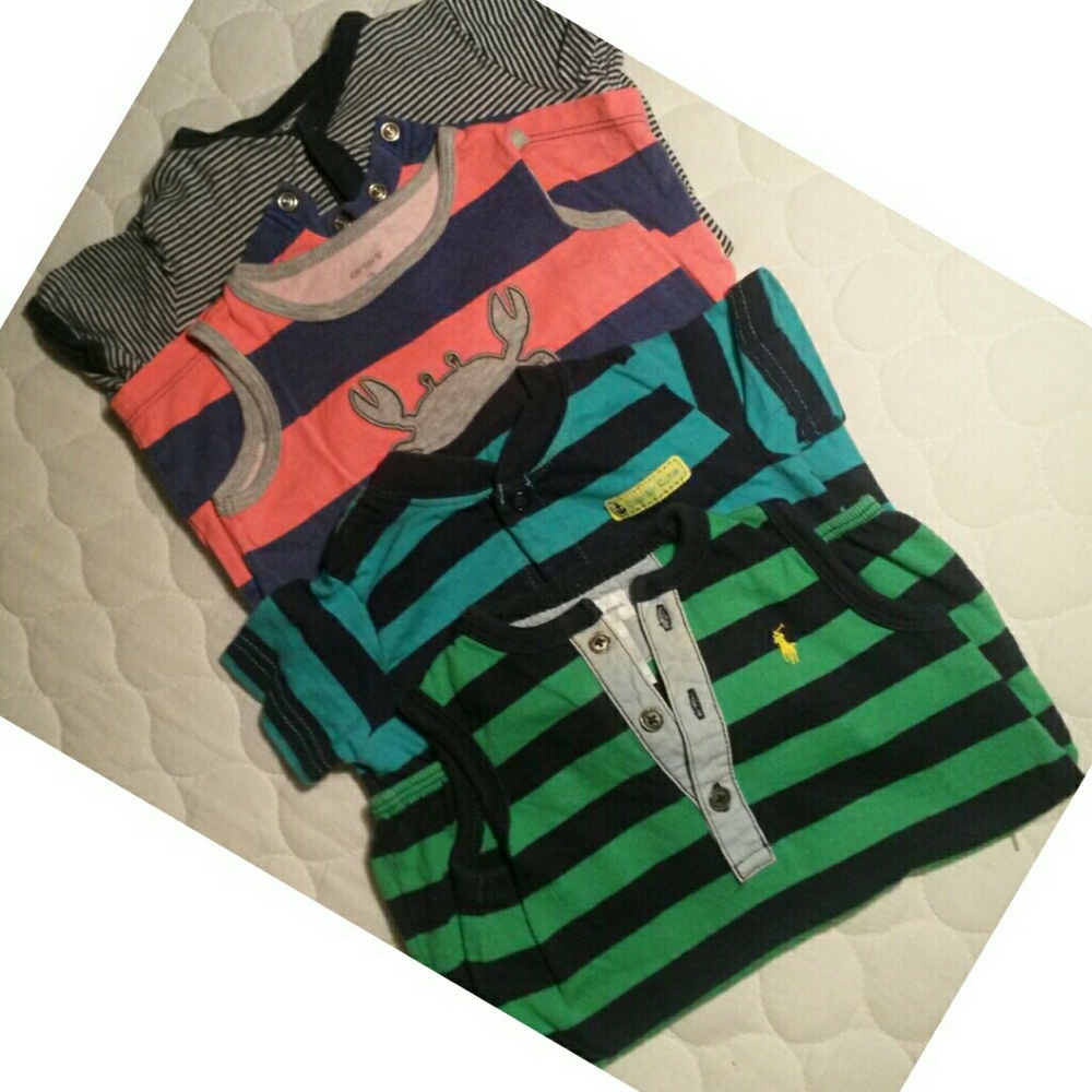 😍 GREAT-DEAL😍4 ASSORTED BABY BOY ROMPERS