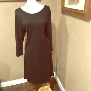 Plus size Black swing dress with back cutouts
