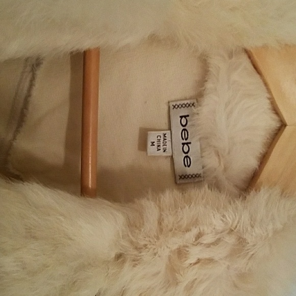 BEBE Cropped Cream Jacket - Picture 6 of 7