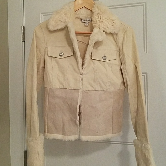BEBE Cropped Cream Jacket - Picture 7 of 7