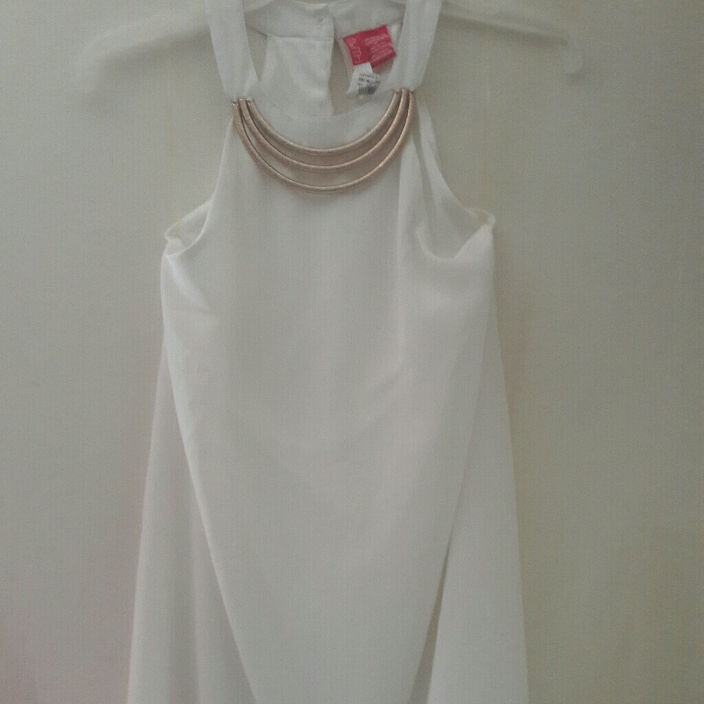 Myth White Mini with Gold Collar