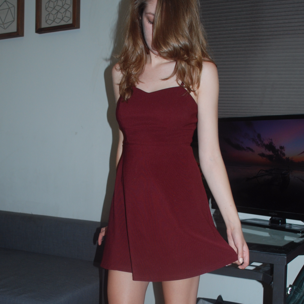 Red A-line Dress