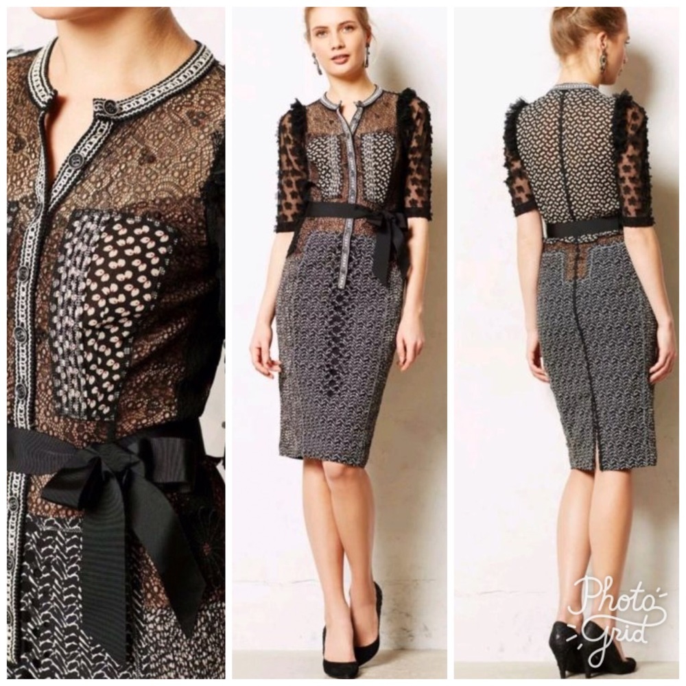 Anthropologie- Byron Lars Allusione Sheath Dress