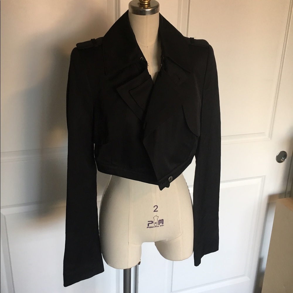 Imitation Of Christ Cropped Black Jacket XS