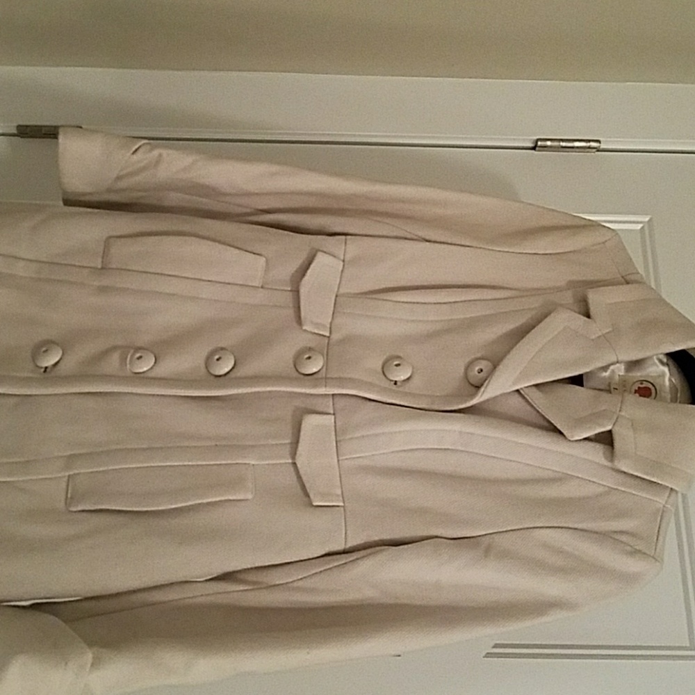 Super Cute Cream Button Down Coat