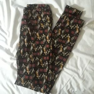 Lularoe os black w hula dancer print
