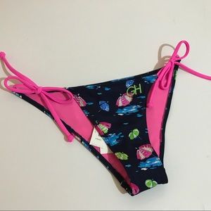 NTW Gilly Hicks Navy Print Bikini Bottom