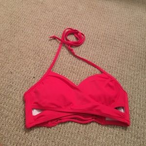 Red wrap around bikini top
