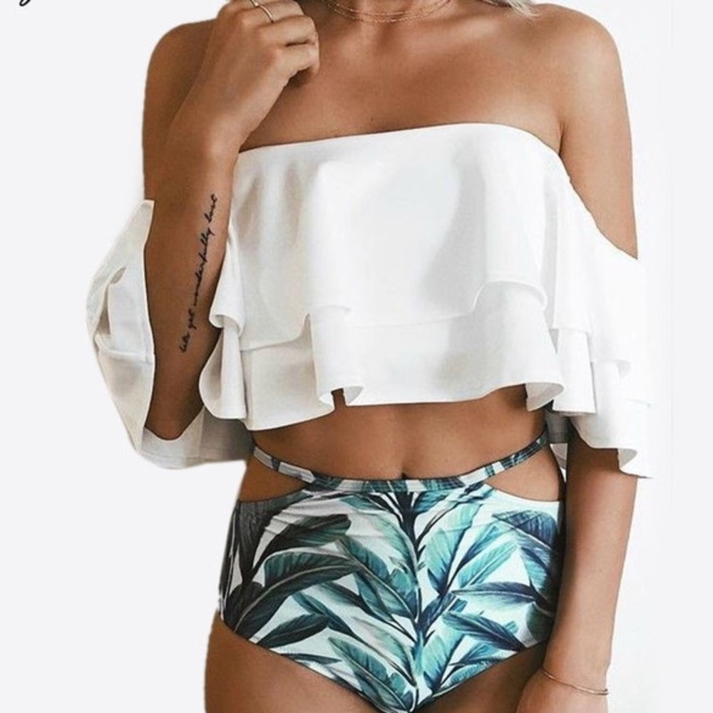 2pc Floral bathing suit