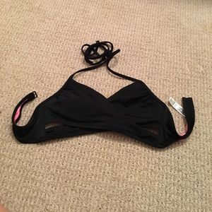 Black wrap bikini top