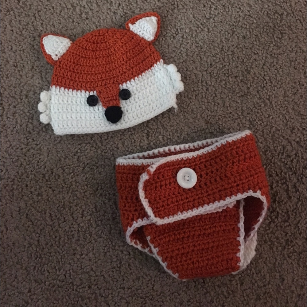 Unisex Fox Crochet Outfit